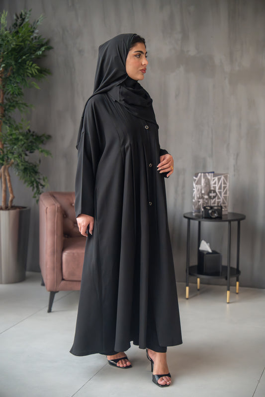 Pleated Elegance Abaya